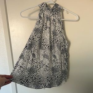 Ellie Tahiti Black/White Print Halter